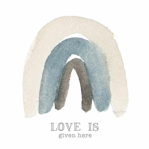 Love Rainbow Black Ornate Wood Framed Art Print with Double Matting by Gunn, Kourtni