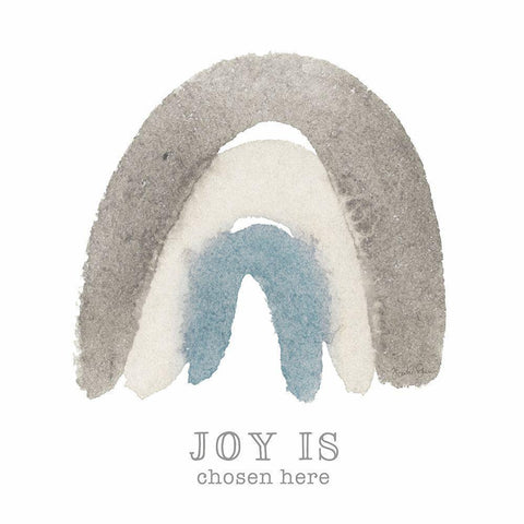 Joy Rainbow Black Modern Wood Framed Art Print by Gunn, Kourtni