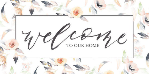 Welcome to Our Black Ornate Wood Framed Art Print with Double Matting by Brockmon, Kristen