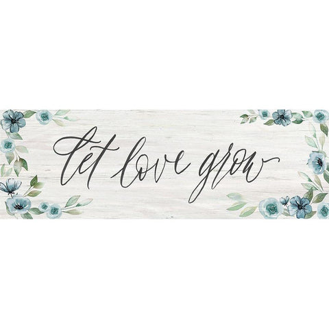 Let Love Grow Gold Ornate Wood Framed Art Print with Double Matting by Brockmon, Kristen