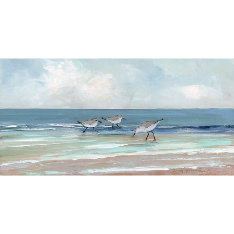 Shore Searching I Black Modern Wood Framed Art Print with Double Matting by Swatland, Sally