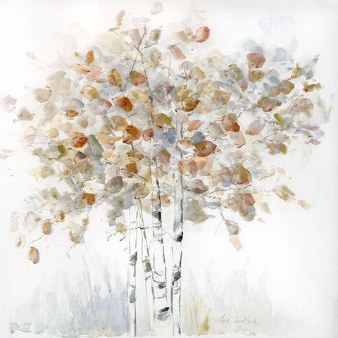Birch Grove I White Modern Wood Framed Art Print by Swatland, Sally