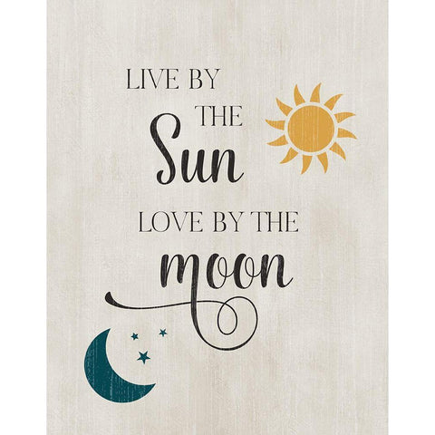 Sun and Moon Black Modern Wood Framed Art Print by CAD Designs