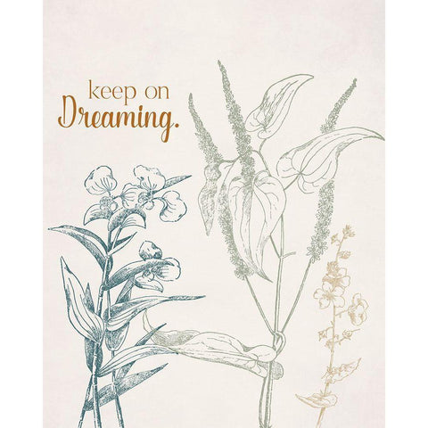 Keep on Dreaming Black Modern Wood Framed Art Print by Santiago, Daniela