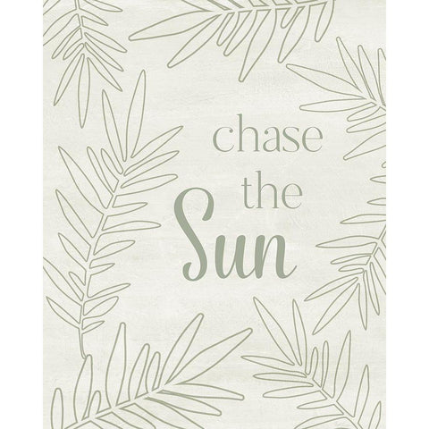 Chase the Sun White Modern Wood Framed Art Print by Carpentieri, Natalie
