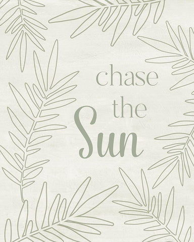Chase the Sun White Modern Wood Framed Art Print with Double Matting by Carpentieri, Natalie