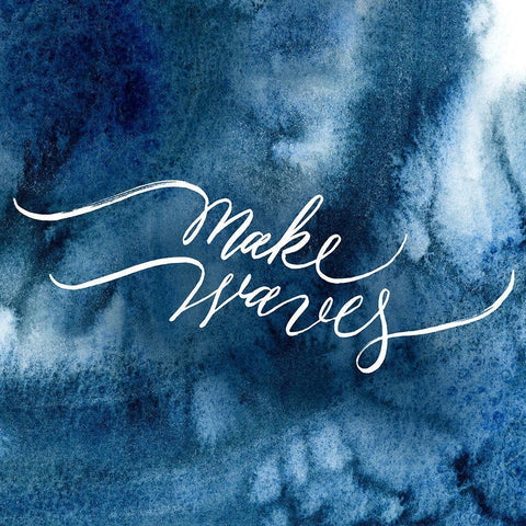 Coastal Waves White Modern Wood Framed Art Print with Double Matting by Brockmon, Kristen