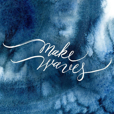 Coastal Waves Black Modern Wood Framed Art Print with Double Matting by Brockmon, Kristen