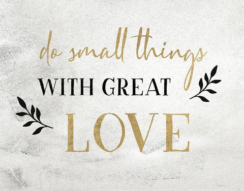 Small Things Gold Black Ornate Wood Framed Art Print with Double Matting by Carpentieri, Natalie