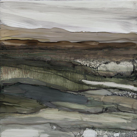 Terra Stratus I Black Modern Wood Framed Art Print by Robinson, Carol