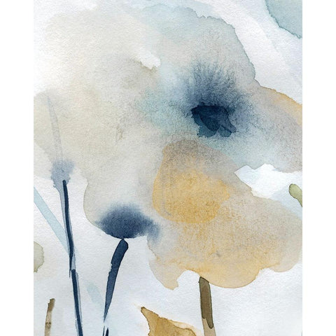 Blooming Wash I White Modern Wood Framed Art Print by Robinson, Carol