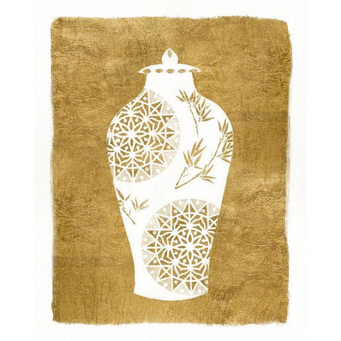 Golden Urn II Gold Ornate Wood Framed Art Print with Double Matting by Tava Studios