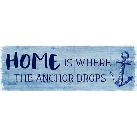 Where the Anchor Drops Black Modern Wood Framed Art Print with Double Matting by Jill, Susan