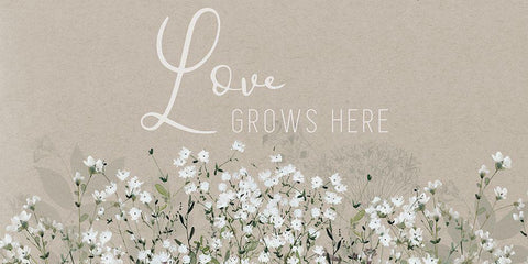 Bouquet of Love White Modern Wood Framed Art Print with Double Matting by Finn, Livi