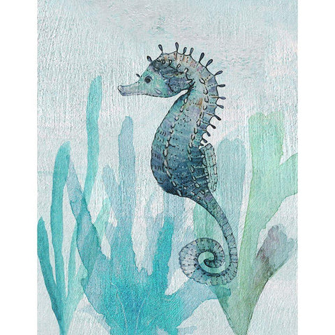 Seahorse II Gold Ornate Wood Framed Art Print with Double Matting by Jill, Susan