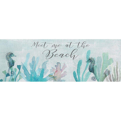 Seahorses and Coral White Modern Wood Framed Art Print by Jill, Susan