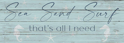 Sea-Sand-Surf White Modern Wood Framed Art Print with Double Matting by Jill, Susan