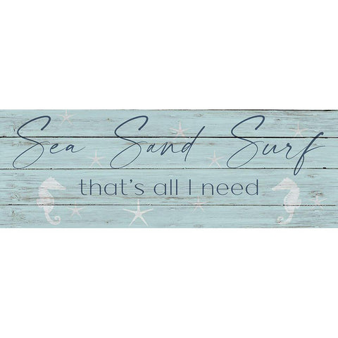 Sea-Sand-Surf White Modern Wood Framed Art Print by Jill, Susan