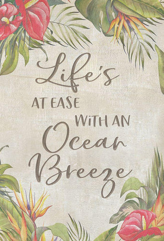 Lifes At Ease White Modern Wood Framed Art Print with Double Matting by CAD Designs