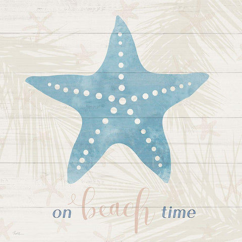 On Beach Time Black Ornate Wood Framed Art Print with Double Matting by Carpentieri, Natalie