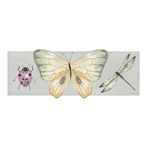 Pretty Insects I White Modern Wood Framed Art Print by Robinson, Carol