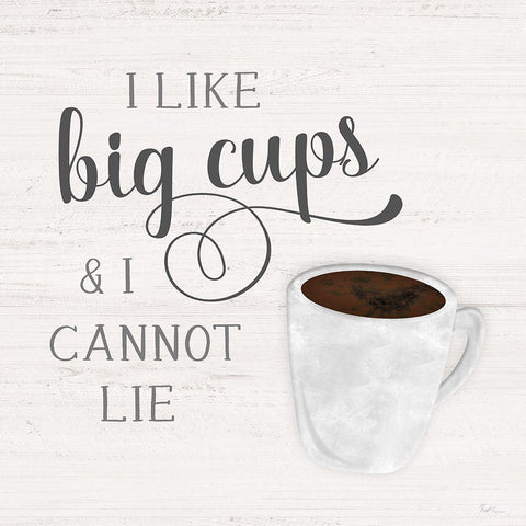 Big Cups Black Modern Wood Framed Art Print by Carpentieri, Natalie