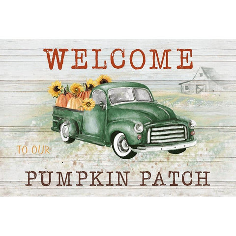 Pumpkin Patch Gold Ornate Wood Framed Art Print with Double Matting by Robinson, Carol