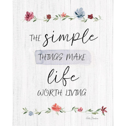 The Simple Things White Modern Wood Framed Art Print by Brockmon, Kristen