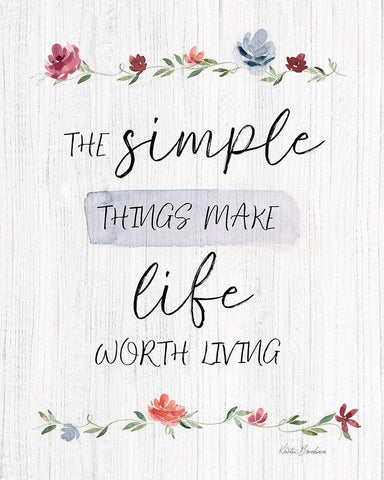 The Simple Things White Modern Wood Framed Art Print with Double Matting by Brockmon, Kristen
