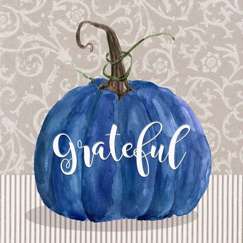 Grateful Pumpkin White Modern Wood Framed Art Print by Finn, Livi