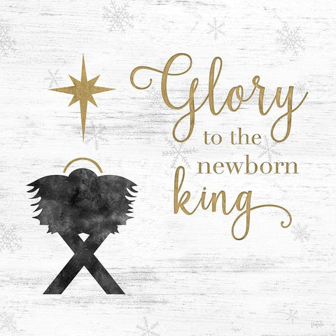 Newborn King Black Modern Wood Framed Art Print with Double Matting by Carpentieri, Natalie