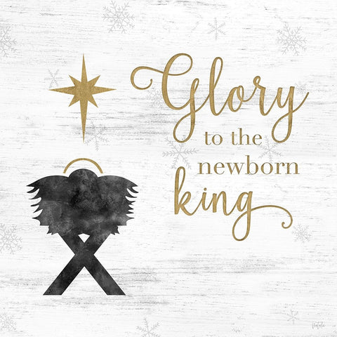 Newborn King White Modern Wood Framed Art Print with Double Matting by Carpentieri, Natalie