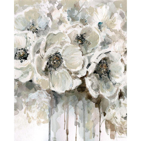 Soft Fragrance I White Modern Wood Framed Art Print by Robinson, Carol