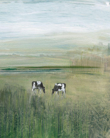 Out to Pasture II Black Ornate Wood Framed Art Print with Double Matting by Jill, Susan