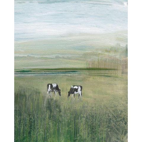 Out to Pasture II White Modern Wood Framed Art Print by Jill, Susan