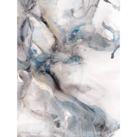 Marble Trance Black Modern Wood Framed Art Print by Chang, Stella