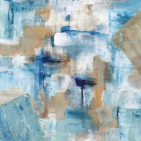 Teal Infusion Black Modern Wood Framed Art Print by Chang, Stella