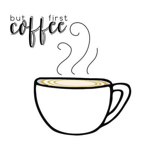 But First Gold Ornate Wood Framed Art Print with Double Matting by Murray, Amanda