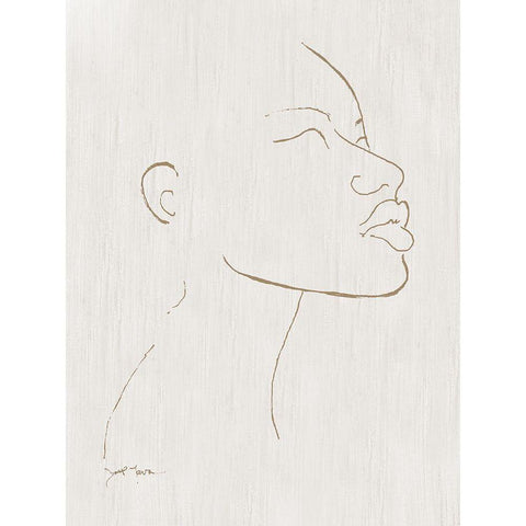 Portrait Sketch I White Modern Wood Framed Art Print by Tava Studios