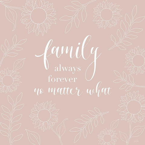Family No Matter White Modern Wood Framed Art Print by Carpentieri, Natalie