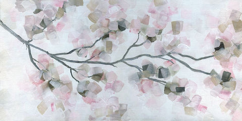Cherry Blossoms Black Ornate Wood Framed Art Print with Double Matting by Jill, Susan