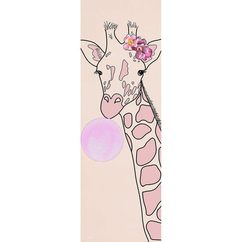 Bubblegum Giraffe II Black Modern Wood Framed Art Print with Double Matting by Santiago, Daniela