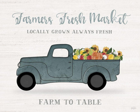 Fresh Sunflowers Truck Black Ornate Wood Framed Art Print with Double Matting by Carpentieri, Natalie