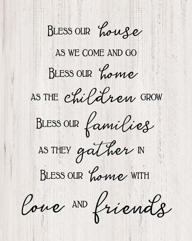 Love And Friends White Modern Wood Framed Art Print with Double Matting by CAD Designs