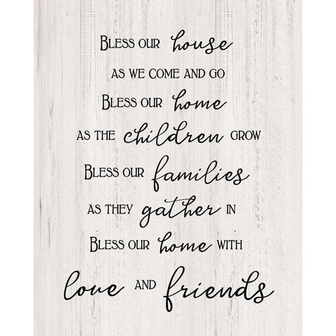 Love And Friends Black Modern Wood Framed Art Print by CAD Designs