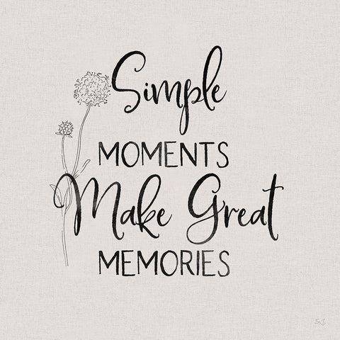 Simple Moments Black Modern Wood Framed Art Print with Double Matting by Jill, Susan