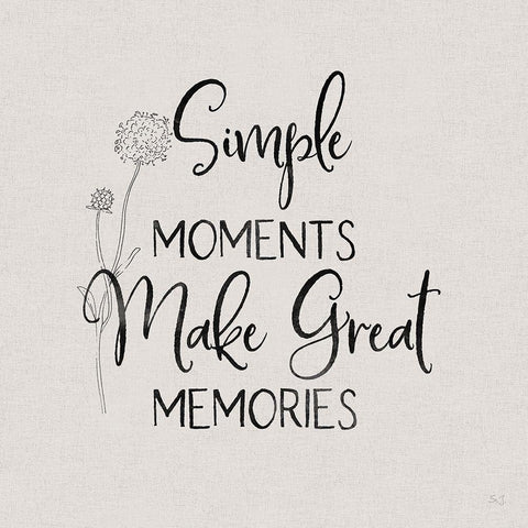 Simple Moments White Modern Wood Framed Art Print with Double Matting by Jill, Susan