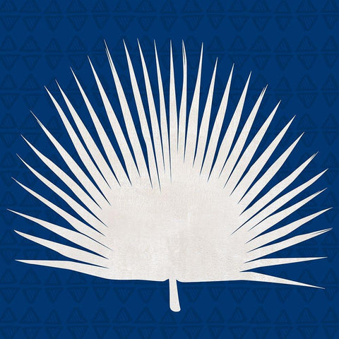 Midnight Palm IV White Modern Wood Framed Art Print with Double Matting by Jill, Susan