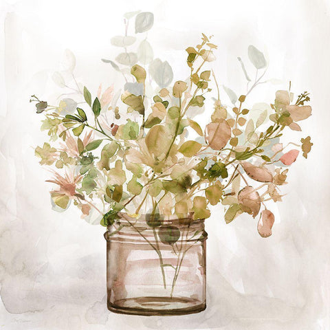 Earthy Garden II Gold Ornate Wood Framed Art Print with Double Matting by Robinson, Carol