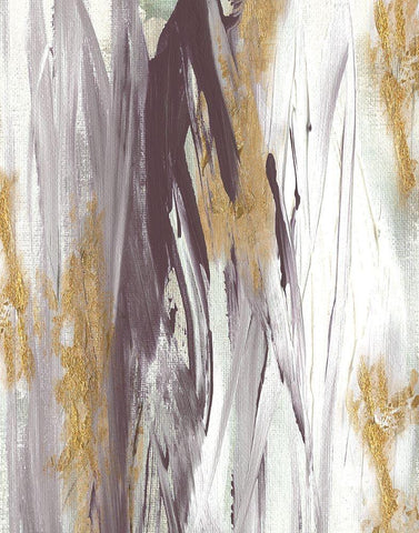 Tumultuous Amethyst I White Modern Wood Framed Art Print with Double Matting by Jill, Susan